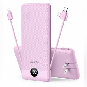 VEGER 10000mAh portable power bank purple